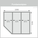 Vorschaubild Karibu Gartensauna Pultdach Saunahaus Mikka mit Eckeinstieg naturbelassen