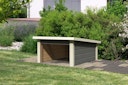 Vorschaubild Karibu Rasenmähroboterhaus 2 Pultdach - B 73 x T 96 x 48 cm - 19 mm