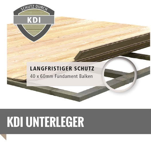 Karibu Saunahaus Skrollan 3 mit Vorraum naturbelassen (Rechteckfenster)