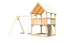 Vorschaubild Akubi Kinderspielturm Luis mit Doppelschaukelanbau inkl. Netzrampe