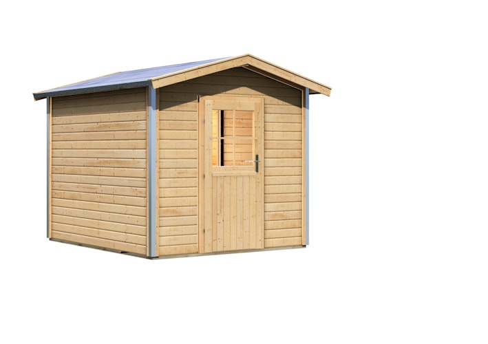 Karibu Bosse 1 - 38 mm Gartensauna mit Vorraum und Satteldach