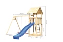 Vorschaubild Akubi Kinderspielturm Lotti mit Satteldach inkl. Wellenrutsche und Doppelschaukelanbau (Set B)