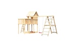 Vorschaubild Akubi Stelzenhaus Frieda mit Doppelschaukelanbau, Klettergerüst und Anbauplattform