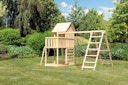 Vorschaubild Akubi Stelzenhaus Frieda mit Doppelschaukelanbau, Klettergerüst und Kletterwand