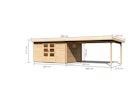 Vorschaubild Karibu Woodfeeling Gartenhaus Trittau 3/4/5 inkl. 400 cm Anbaudach - 38 mm