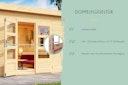 Vorschaubild Karibu Woodfeeling Gartenhaus Trittau 3/4/5 inkl. 400 cm Anbaudach - 38 mm