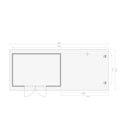 Vorschaubild Karibu Woodfeeling Gartenhaus Trittau 3/4/5 inkl. 400 cm Anbaudach - 38 mm