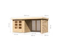 Vorschaubild Karibu Woodfeeling Gartenhaus Askola 2/3/3,5/4/5 m. 275 cm Schleppdach/Seiten- und Rückwand in Lamellenoptik