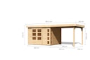 Vorschaubild Karibu Woodfeeling Gartenhaus Kerko 3/4/5 mit 280 cm Schleppdach inkl. Rückwand - 19 mm