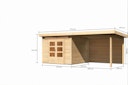 Vorschaubild Karibu Woodfeeling Gartenhaus Kandern 6/7 mit 300 cm Schleppdach + Rückwand