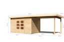 Vorschaubild Karibu Woodfeeling Gartenhaus Kandern 6/6,5/7/9 mit 300 cm Schleppdach
