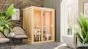 Vorschaubild Karibu Sauna Avari 1 Superior mit Fronteinstieg 68 mm - 230 Volt Plug & Play