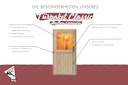Vorschaubild Karibu klassische Türe für Außensauna mit Klarglas-Lichtausschnitten