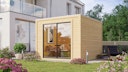 Vorschaubild Karibu Design Gartenhaus View Slide mit Aluminium Schiebetür - 38 mm (Homeoffice-Gartenhaus)
