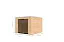 Vorschaubild Karibu Design Gartenhaus View Slide mit Aluminium Schiebetür - 38 mm (Homeoffice-Gartenhaus)