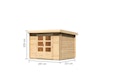 Vorschaubild Karibu Gartenhaus Blockbohlenhaus Flora 3/5 - inkl. Dachbegrünungsmaterial