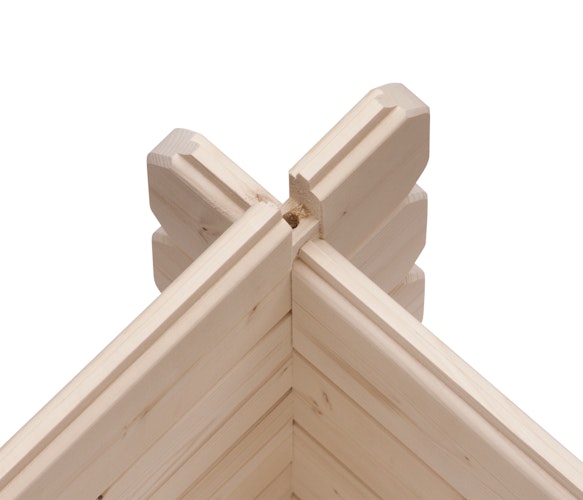 Karibu Gartenhaus Blockbohlenhaus Flora 3/5 - inkl. Dachbegrünungsmaterial
