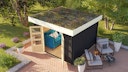 Vorschaubild Karibu Gartenhaus Blockbohlenhaus Flora 3/5 - inkl. Dachbegrünungsmaterial