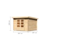 Vorschaubild Karibu Gartenhaus Blockbohlenhaus Flora 3/5 - inkl. Dachbegrünungsmaterial