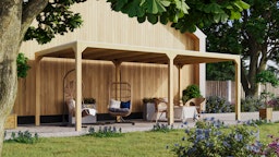 Karibu Pavillon Cubus mit Flachdach inkl. 1 Verlängerungspaket Karibu Pavillon Cubus mit Flachdach inkl. 1 VerlängerungspaketZubehörbild