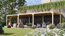 Karibu Pavillon Cubus mit Flachdach inkl. 2 Verlängerungspaketen Karibu Pavillon Cubus mit Flachdach inkl. 2 VerlängerungspaketenZubehörbild