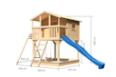 Vorschaubild Akubi Kinderspielhaus Kinderspielgerät Benjamin inkl. Wellenrutsche und Doppelschaukelanbau