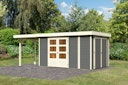Vorschaubild Karibu Woodfeeling Gartenhaus Retola 2/3/4/5/6 inkl. Anbauschrank u. 240 cm Schleppdach