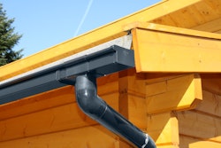 Kunststoff Dachrinnenset für Karibu Gartenhaus Dalin 1 anthrazit