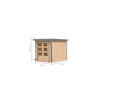 Vorschaubild Karibu Metall-Holzgartenhaus Hybridhaus Jupiter A/B/C/D - 19 mm/0,5 mm