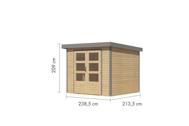 Karibu Metall-Holzgartenhaus Hybridhaus Jupiter A/B/C/D - 19 mm/0,5 mm