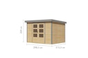Vorschaubild Karibu Metall-Holzgartenhaus Hybridhaus Jupiter A/B/C/D - 19 mm/0,5 mm