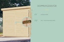 Vorschaubild Karibu Fahrradgarage 3/4 inkl. Fahrradschienen (für 3 oder 4 Fahrräder) - 19 mm - mit Solarpaket