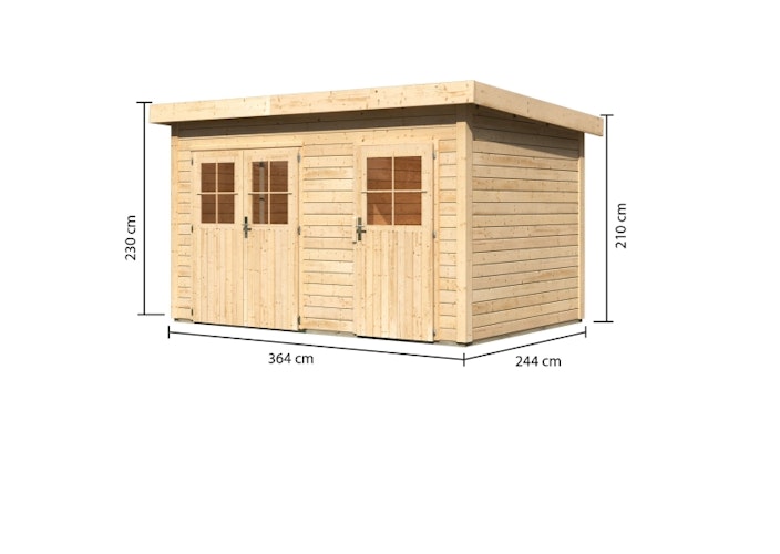 Karibu Woodfeeling Gartenhaus Tintrup - 28 mm
