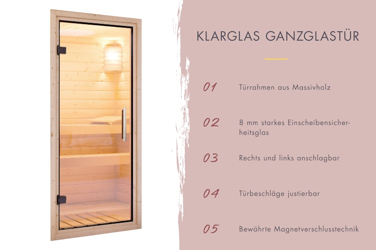 Karibu Design Saunahaus Laguna Blackline - 73 mm