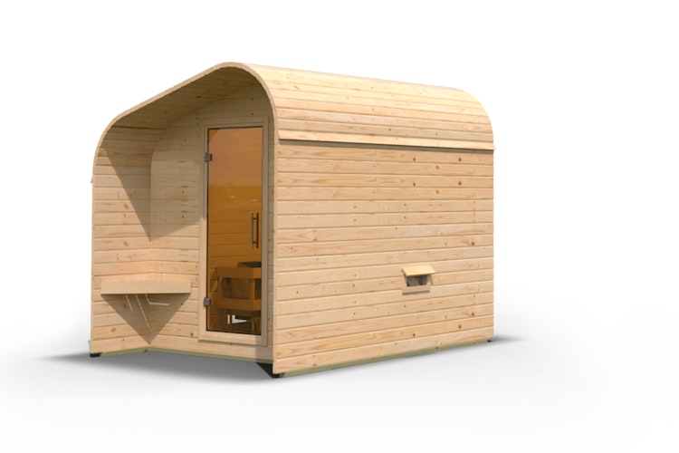 Karibu Gartensauna/Saunafass Fasshaus 2 asymmetrisch