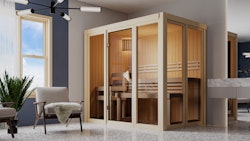 Karibu Sauna Irava 3 - 68 mm Systemsauna - 230 Volt Plug & Play