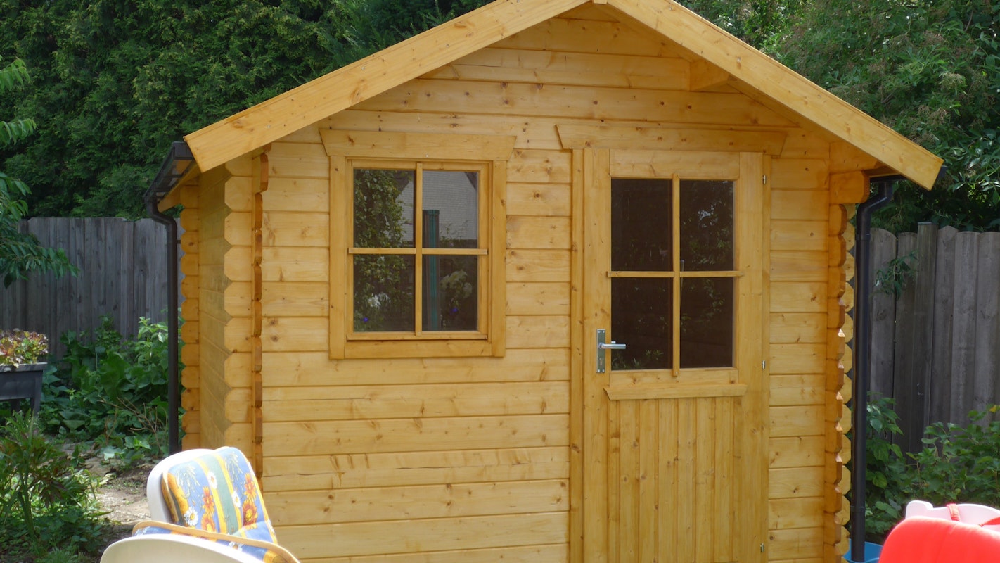 Skan Holz 28mm Blockbohlenhaus Porto 205 x 300 cm Skan Holz 28mm Blockbohlenhaus Porto 205 x 300 cm
