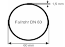 Vorschaubild Fallrohrbogen 68° DN 60 weiß (1 Stück)