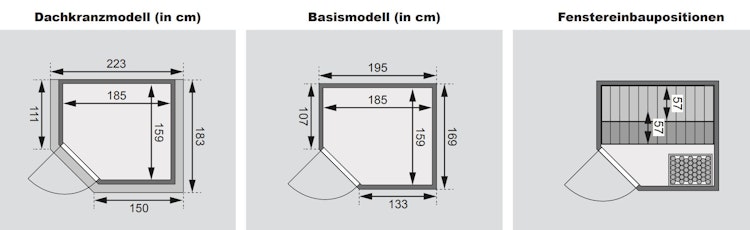 Karibu Woodfeeling Sauna Elea - 38 mm Massivholz Aktionssauna