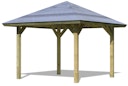 Vorschaubild Karibu 4-Eck Pavillon Bergen 1/2 kesseldruckimprägniert