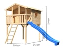Vorschaubild Akubi Kinderspielhaus Kinderspielgerät Benjamin inkl. Wellenrutsche (Set A)