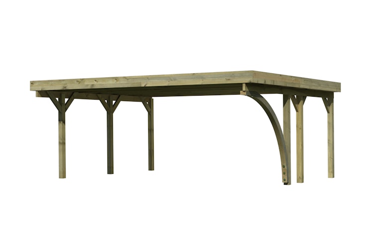 Karibu Carport Doppelcarport Classic Doppel 1 - kesseldruckimprägniert