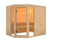 Vorschaubild Karibu Sauna Sinai 3 - Massivholzsauna mit Eckeinstieg 38 mm