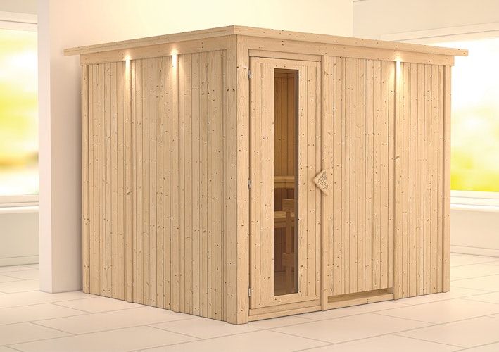 Karibu Sauna Gobin mit Fronteinstieg 68 mm