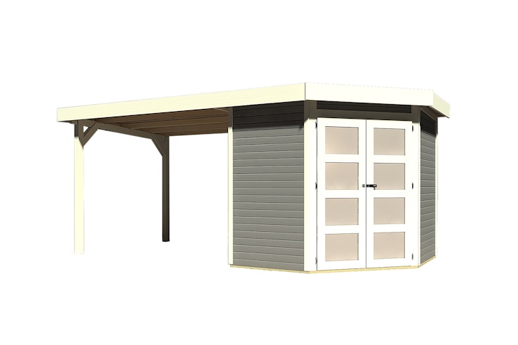 Karibu Gartenhaus Gerätehaus Goldendorf 3 mit 280 cm Schleppdach - 19 mm