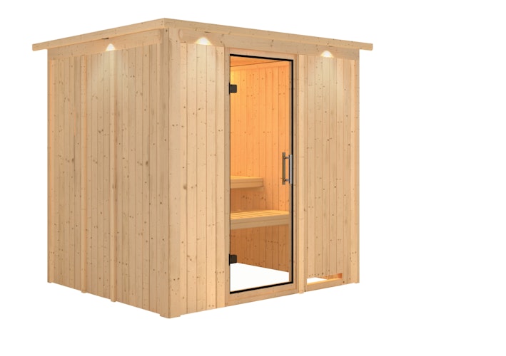 Karibu Sauna Daria - 68 mm Systemsauna - 230 Volt Plug & Play