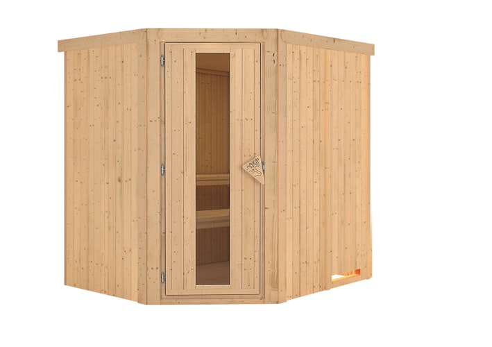Karibu Sauna Lilja - 68 mm Systemsauna - 230 Volt Plug & Play