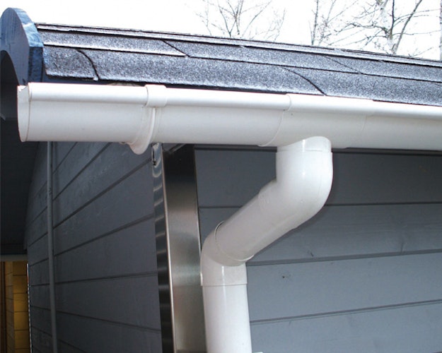 Kunststoff Dachrinnenset für Karibu Carport Classic Doppel 1/2/3