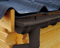 Kunststoff Dachrinnenset 400B für Pultdach/Flachdach Gartenhäuser Kunststoff Dachrinnenset 400B für Pultdach/Flachdach GartenhäuserZubehörbild
