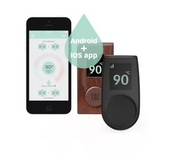 Karibu 4,5 kW Bio-Kombiofen anthrazit inkl. Huum WLAN Steuergerät mit App-Steuerung